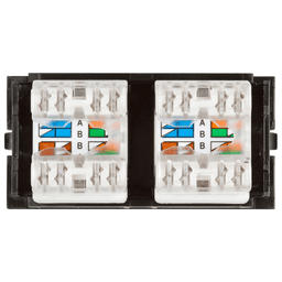 Dual Cat5e RJ45 Universal Kit, Black by Doug Mockett And Company Inc