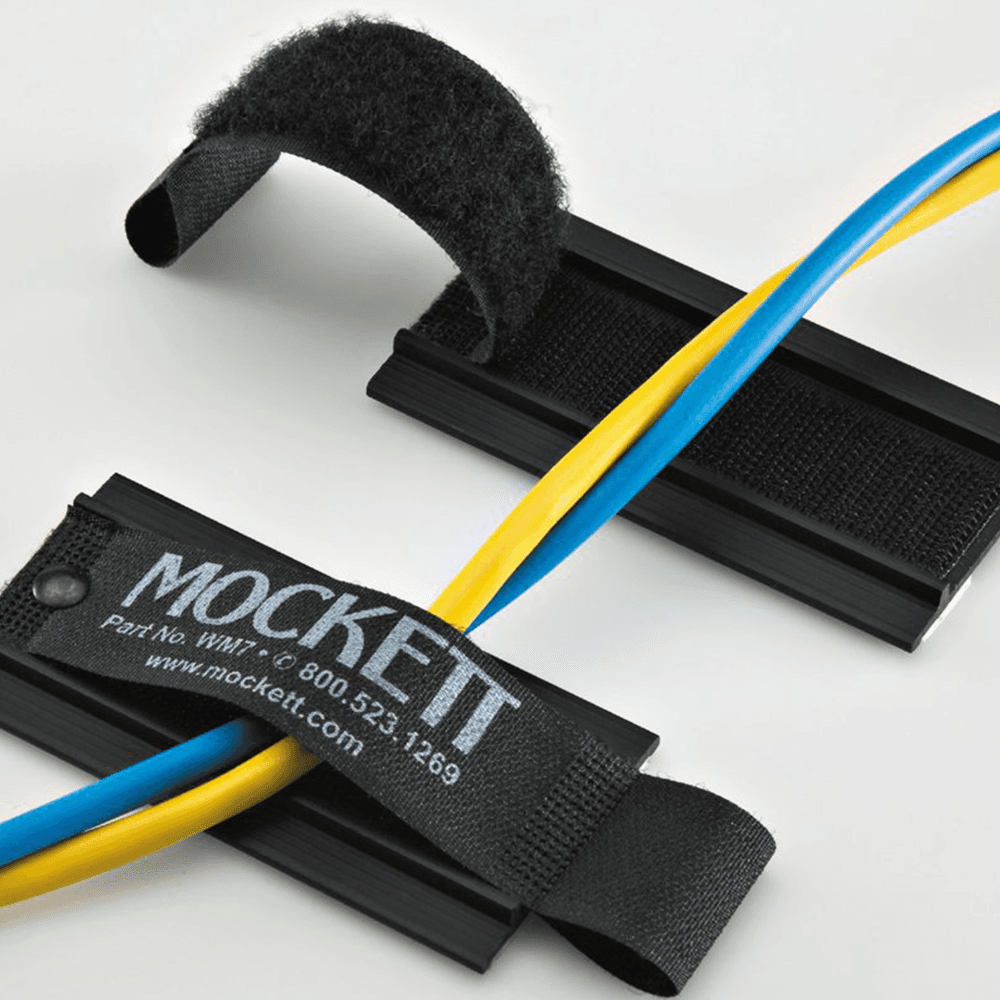 Black Plastic Hook and Loop Wire Manager - Cable Organizer for Desk by Doug Mockett And Company Inc