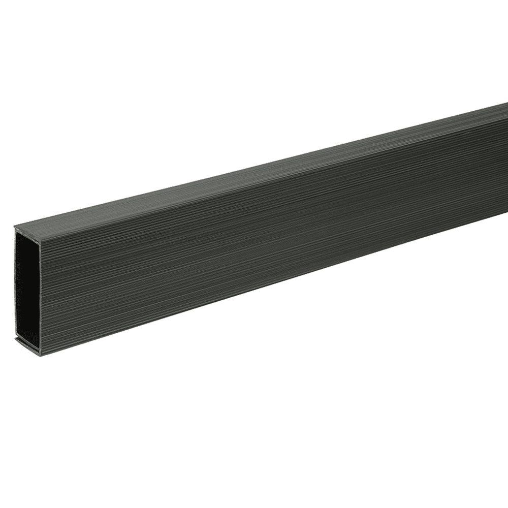 Matte black baseboard wire manager for easy wire organization