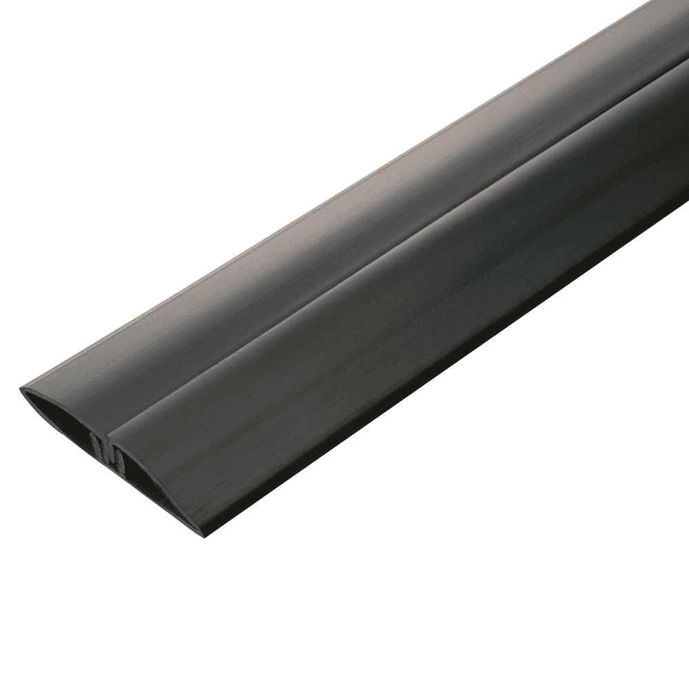Extruded heavy duty vinyl wire manager with hinged top