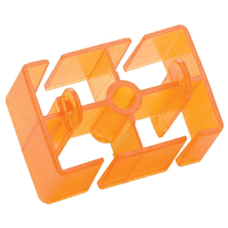Rectangular 4-channel block in six contemporary colors.