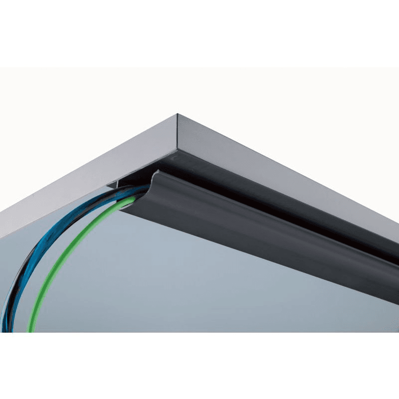 1' J-Shape Under-Desk Wire Cable Manager, Black Main - Image