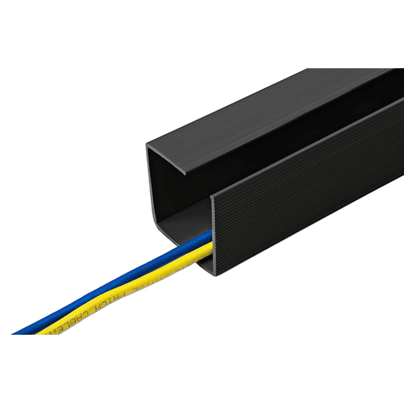 2' G-Shape Wire Cable Manager, Black Alt 1 - Image