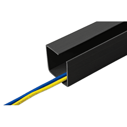 2' G-Shape Wire Cable Manager, Black Alt 1 - Image