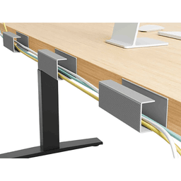 2' G-Shape Wire Cable Manager, Grey Alt 2 - Image