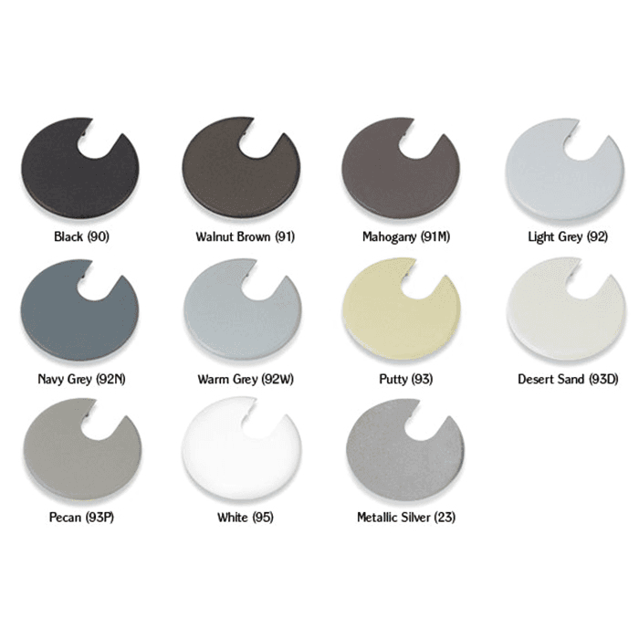 Flip-TopAr Cord Slot Cover Grommet Set in Warm Gray - XG1 Liner and XG2 Cap