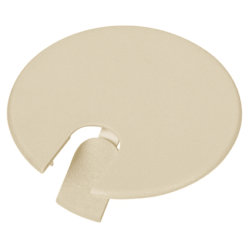 4-inch Putty Grommet Cap with Flip-Top Tab for Cord Organization