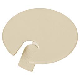 4-inch Putty Grommet Cap with Flip-Top Tab for Cord Organization