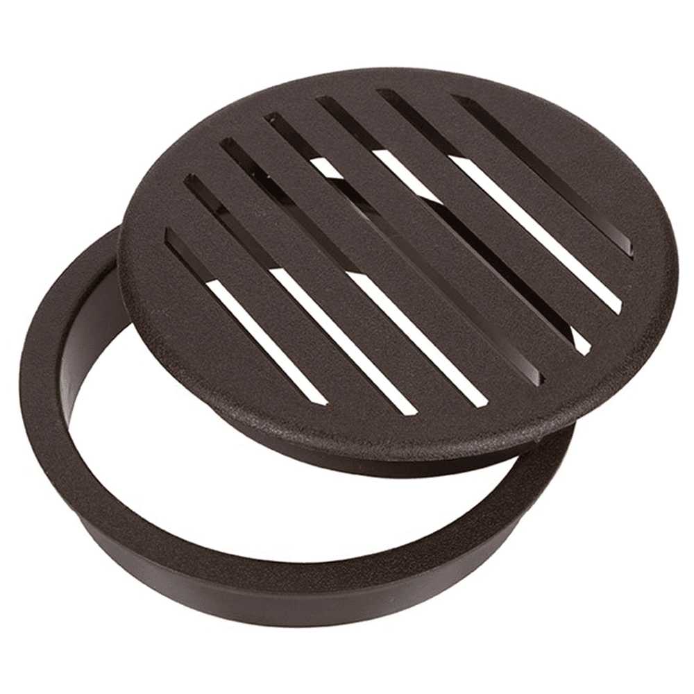Doug Mockett 4-1/2" Air Vent Grommet Set for 4" Hole in Walnut Brown