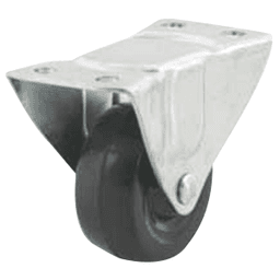 Dh Casters International - 2" General Duty Hard Rubber Rigid Caster for Store Fixtures, Office Equipment, and Light Industrial Equipment - Load Capacity 125lb - 100/Case
