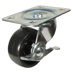 2" non-marking plastic swivel caster with brake for industrial equipment and furniture