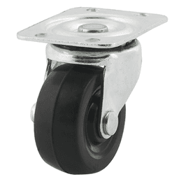 2 inch general duty soft rubber swivel caster for store fixtures, office equipment, and light industrial equipment from Dh Casters International