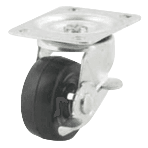 2-1/2" General Duty Soft Rubber Swivel Caster with Brake - Dh Casters International