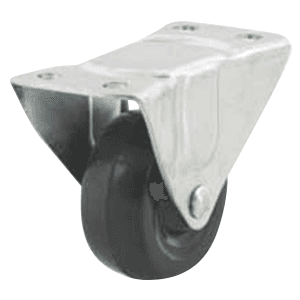 3" General Duty Hard Rubber Rigid Caster for Store Fixtures and Office Equipment - Dh Casters International