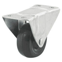 3" General Duty Hard Rubber Rigid Caster for Store Fixtures and Office Equipment - Dh Casters International