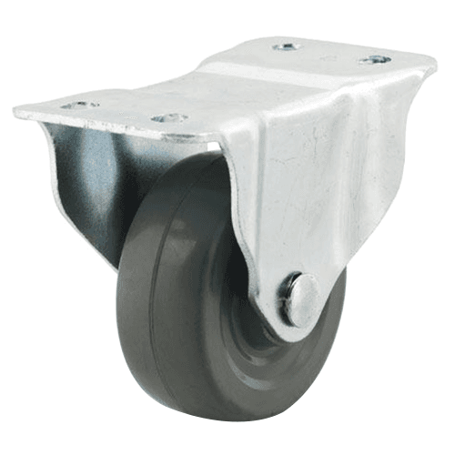 3" gray non-marking rigid caster for factories and warehouses