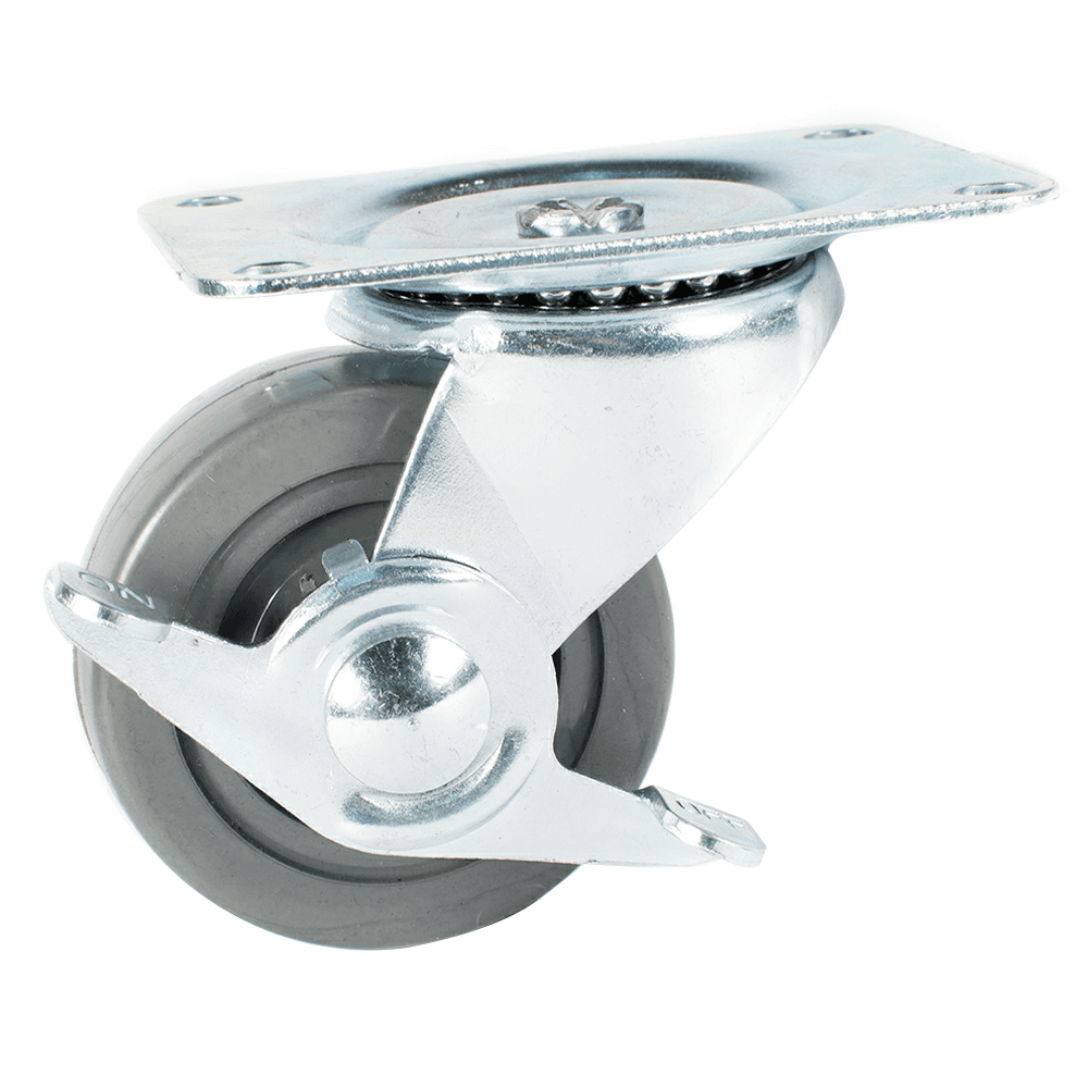 C-GD 3" general duty non-marking gray swivel caster with brake