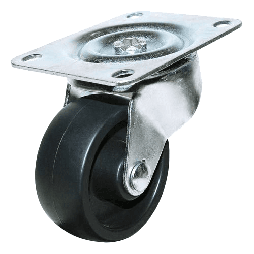 3-inch non-marking plastic swivel caster for industrial equipment