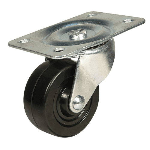 3 inch general duty soft rubber swivel caster for store fixtures, office equipment, and light industrial equipment from Dh Casters International