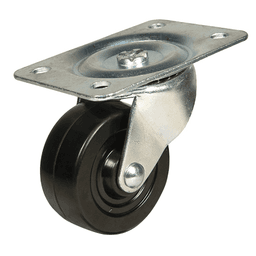 3 inch general duty soft rubber swivel caster for store fixtures, office equipment, and light industrial equipment from Dh Casters International