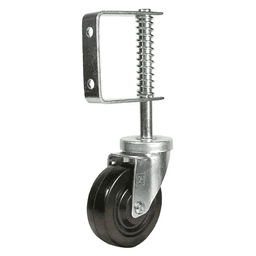 5" C-GSL Spring Loaded Hard Rubber Swivel Gate Caster Main - Image