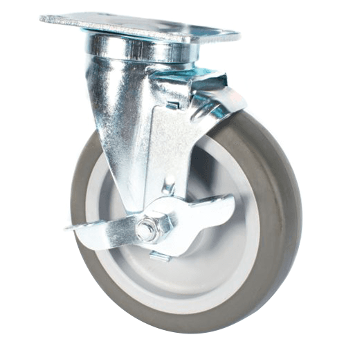 3.5 inch TPR swivel caster with brake for commercial and residential use