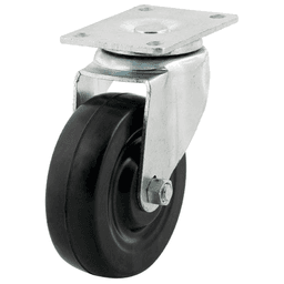 4" Light Medium Duty Rubber Swivel Caster for Industrial Applications