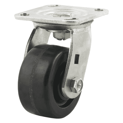 4" Heavy Duty Phenolic Swivel Caster - Chemical, Grease, and Impact Resistant