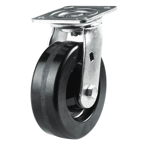 6" Heavy Duty Phenolic Non-Marking Swivel Caster - Chemical & Impact Resistant