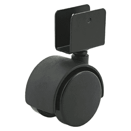 2&quot; C-T U-Bracket Mount Twin Wheel Brass Swivel Caster Main - Image