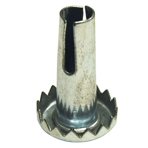 Metal socket for stem furniture casters - 5/16" diameter x 1-1/2" length - corrosion resistant zinc plating - easy wood mounting - universal sizing replaces plastic sockets - great for twin wheel stem