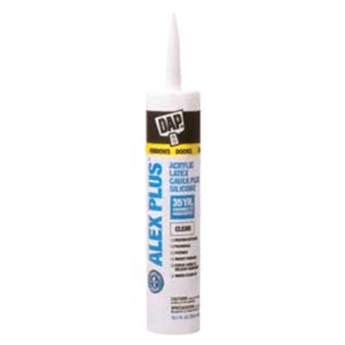 DAP® Alex Plus™ Latex Caulk Silicone, 10.1 oz Cartridge, 18152, White - Alt Image 1