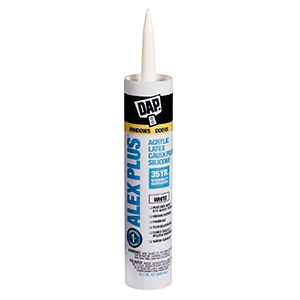 DAP® Alex Plus™ Latex Caulk Silicone, 10.1 oz Cartridge, 18152, White - Main Image