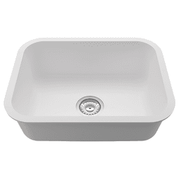 Durasein Arctic White Acrylic Kitchen Sink, 22-11/16x17-1/2x7-7/8, Stain & Mold Resistant