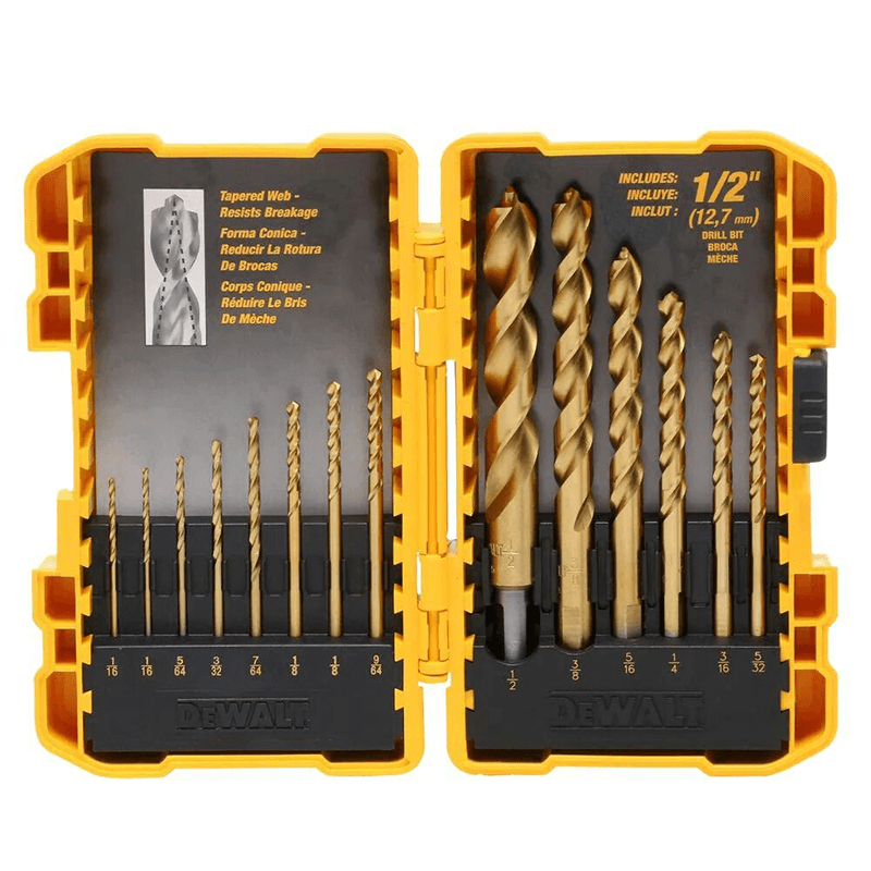 14-Piece Titanium Pilot Point Drill Bit Set - Main Image