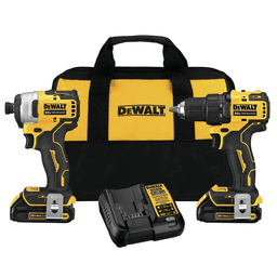 Compact 2-Tool Kit with LED Foot Light and Variable Speed Trigger