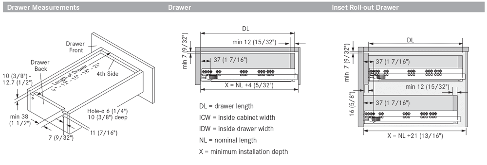 21" Dynapro 16 2D Left-Side Undermount Drawer Slide for 5/8" Material, 100lb Capacity Full Extension Soft-Closing Bulk - Alt Image 4