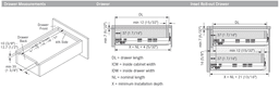 Grass drawer slide for 5/8" material