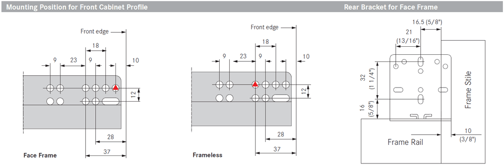 Smooth and silent full extension drawer slide for 5/8" material