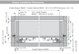24" Dynapro 16 3D Undermount Drawer Slide for 5/8" Material, 132lb Capacity Full Extension Soft-Closing - Grass Image 1