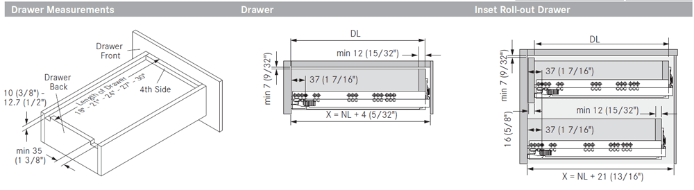 18" Dynapro 16 3D Undermount Drawer Slide for 5/8" Material, 132lb Capacity Full Extension Soft-Closing - Alt Image 4
