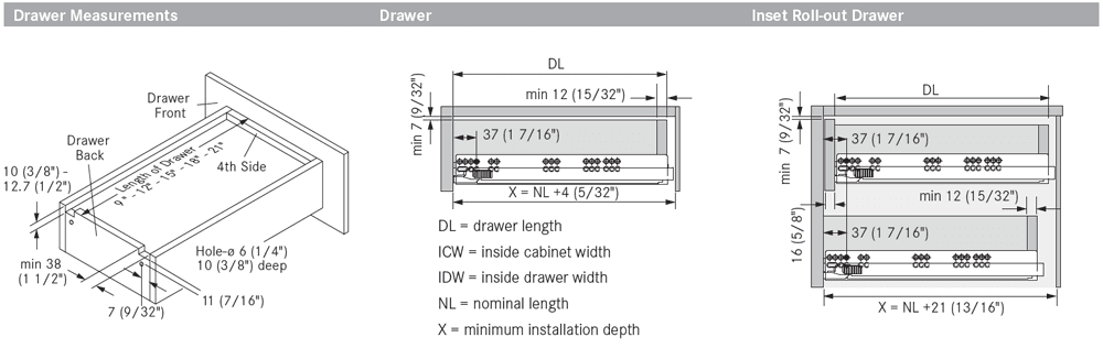Grass Drawer Slide with 100lb Capacity and Full Extension - Image 5