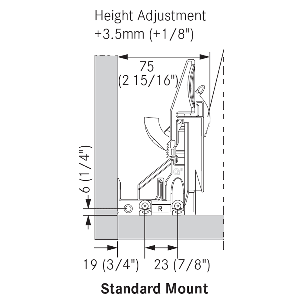 Dynapro Eco Left Front Locking Device No Flange - Alt Image 2