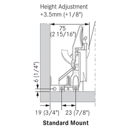 Dynapro Eco Left Front Locking Device No Flange - Alt Image 2