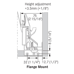 Height Adjustment Range: +3.5mm for Dynapro Eco Locking Device