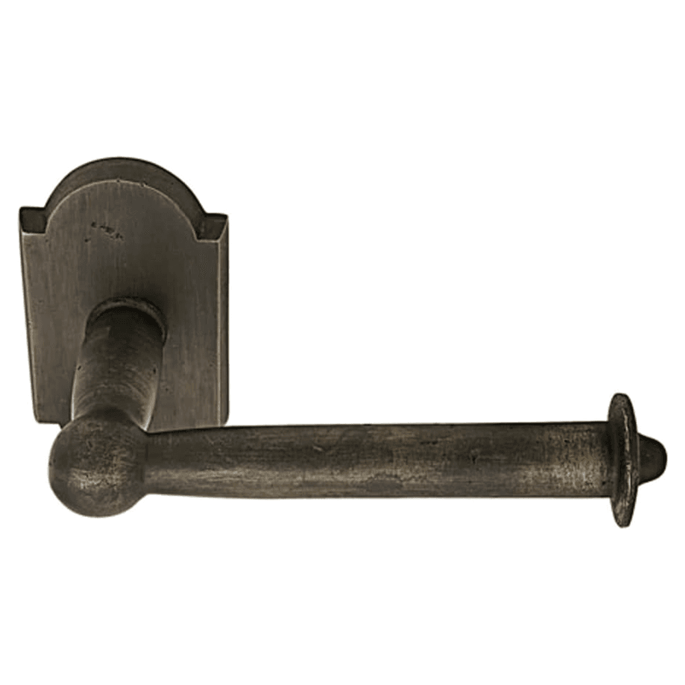 6-1/2" Sandcast Bronze #1 Rosette Bar Paper Holder, Tumbled White Bronze Main - Image