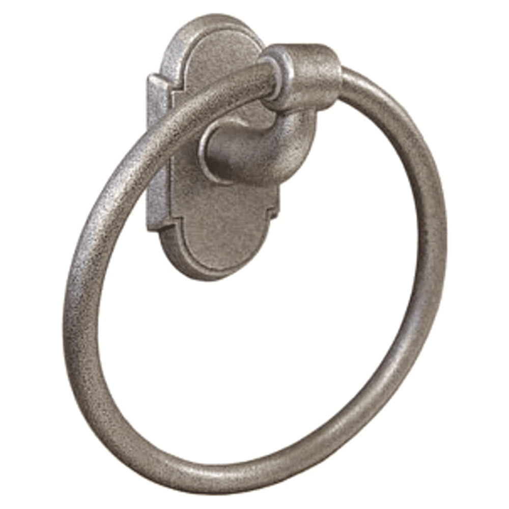 Wrought #3 Rosette Towel Ring, Stain Steel Main - Image