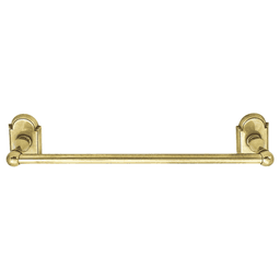 18" Traditional Regular Rosette Towel Bar, Flat Black Main - Image