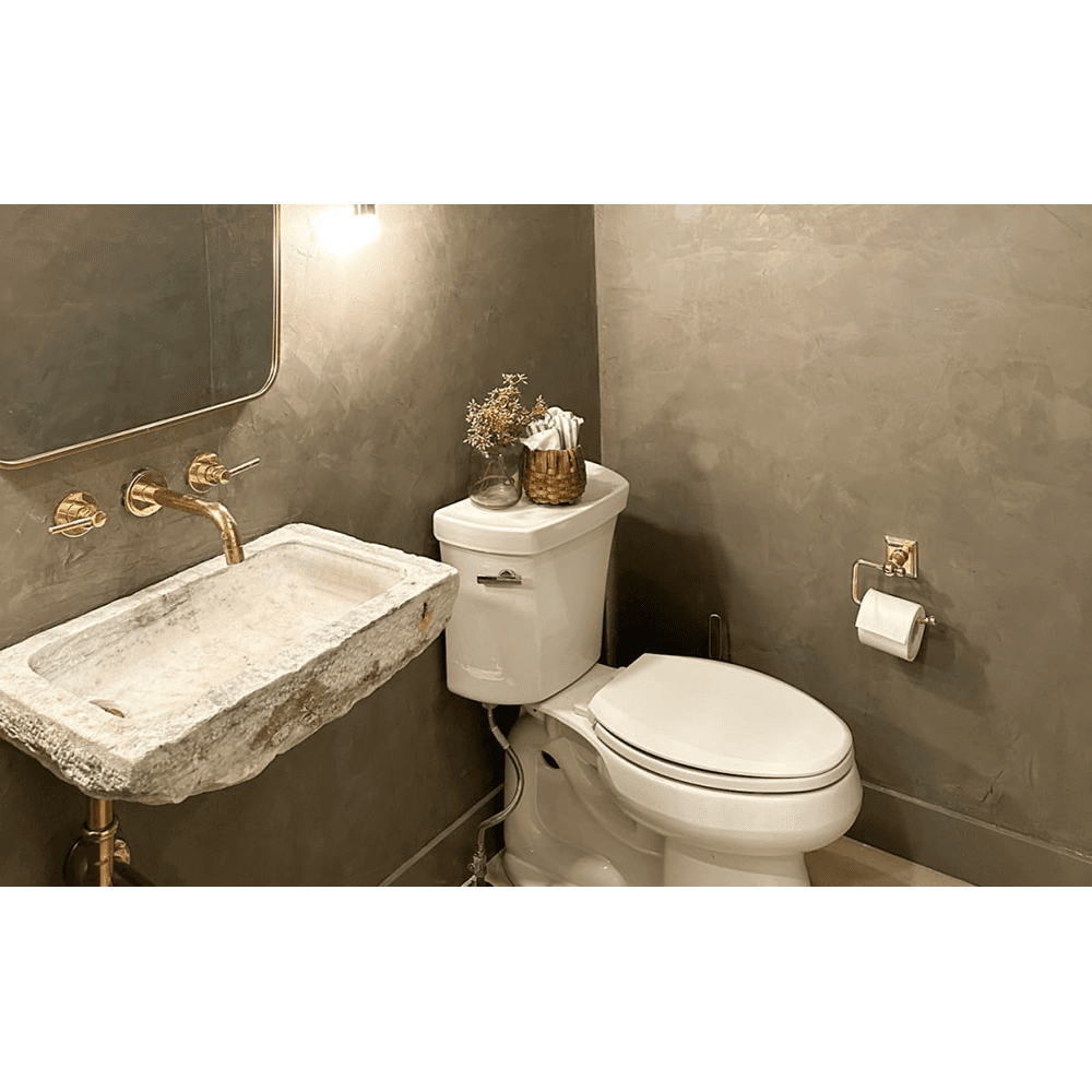 6-3/4" Traditional Regular Disc Rosette Brass Bar Paper Holder, Satin Nickel Alt 1 - Image