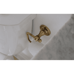 6" Traditional Rope Rosette Brass Spring Rod Paper Holder, Satin Nickel Alt 3 - Image